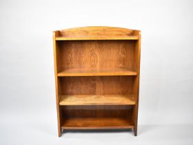 A Mid 20th Century Oak Three Shelf Galleried Open Bookcase, 68cms Wide