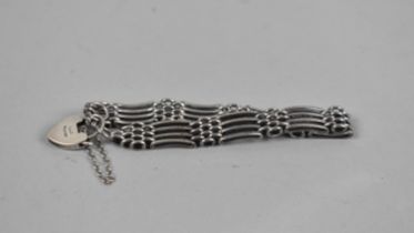 A Silver Four Bar Gate Link Bracelet, Marked for WJS, Birmingham