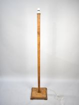 An Art Deco Oak Standard Lamp