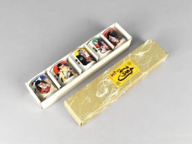 A Boxed Set of Five Japanese Kabuki Sake Cups