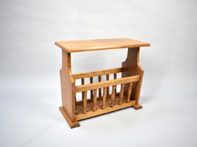 A Late 20th Century Oak Magazine Table, 52x25cms