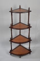 A Reproduction Bow Fronted Corner Whatnot, 103cms High