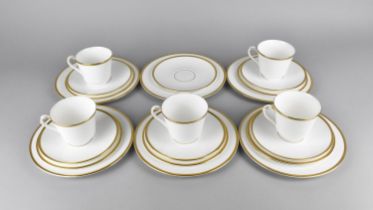 A Royal Doulton Delacourt Pattern Tea Set to Comprise Six Small Plates, Six Saucers, Six Side Plates