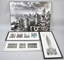 A Large Framed Print of Manhattan 1931 together with Framed Photograph, Empire State Building,