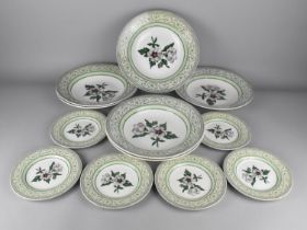 A Set of Six The Royal Horticultural Society Applebee Collection Large Shallow Bowls 29cm Diameter