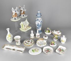 A Collection of Various Coalport to Comprise "The Crooked Cottage", "The Duck Pond" and Two "The