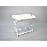 A White Painted Butlers Tray on Stand, 64cms Wide