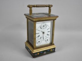 A Late 19th/Early 20th Century Cloisonne Enamel and Brass French Carriage Clock, The White Enamel