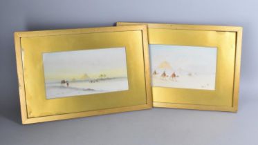A Pair of Late 19th/Early 20th Century Gilt Framed Watercolours, Middle Eastern Landscape with