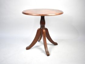 A Modern Mahogany Circular Topped Occasional Table, 66cms Diameter