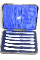 A Cased Set of Silver Handled Butter/Cake Knives by William Yates, Sheffield 1896 Hallmark