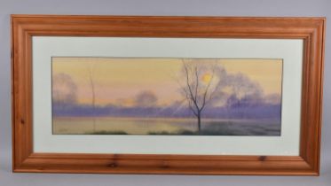 A Framed Watercolour by Nick Grant 2001, Depicting Park Scene, 68.5x23cms
