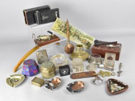 A Collection of Various Vintage Sundries to Comprise Kodak Bellows Camera, Novelty Motor Car Pen