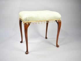 A Mid 20th Century Mahogany Framed Dressing Table Stool, 54cms Wide