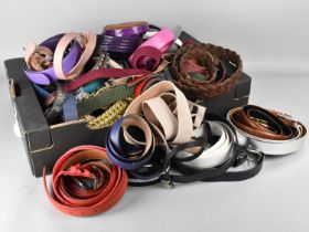 A Large Collection of Various Ladies Leather and Other Belts to include Guen etc