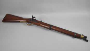 A Wall Hanging Model of an Enfield Percussion Cap Rifle, with Ramrod, Solid Percusion Nozzle,