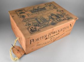 A Reproduction Stencilled Box for Porter and Woodsman Hampers, 51cms Wide