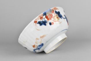 A Chinese Qing Dynasty Porcelain Bowl of Reeded Form Decorated in the Imari Palette with River