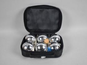 A Set of Boccia Boules in Canvas Carrying Case