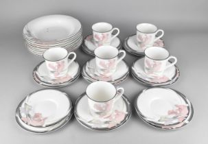 A Noritake New Decade Tea Set to Comprise Six Cups, Eight Saucers, Eight Side Plates and Eight Bowls