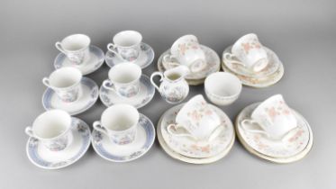 A Royal Albert Songbird New Romance Coffee Set to Comprise Six Coffee Cans, Six Saucers, Milk Jug