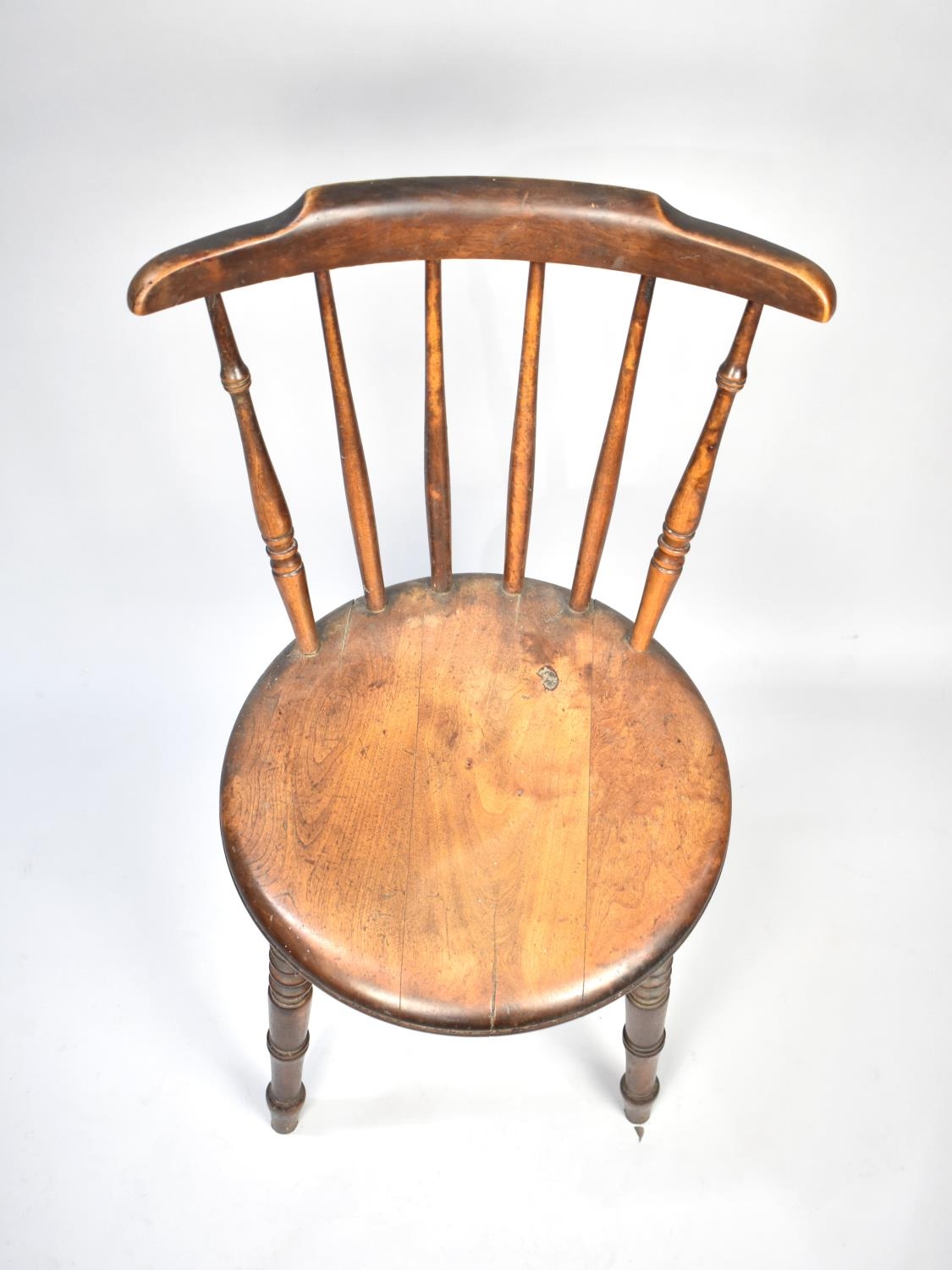 A Circular Seated Spindle Back Vintage Side Chair - Image 2 of 2