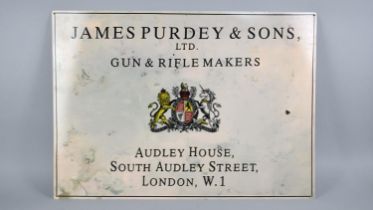 A Reproduction Printed Metal Sign for James Purdey and Sons, 70x50cms