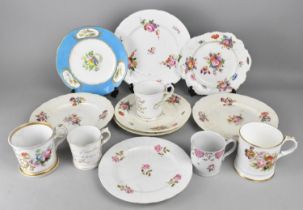 A Collection of Various 19th Century English Floral Decorated China to Comprise Hand Painted John