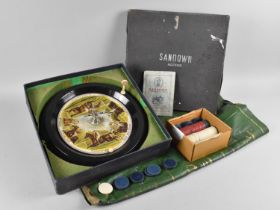 A Boxed Vintage Roulette Racing Game 'Sandown' by FH Ayres, Complete with Roulette Wheel, Gambling