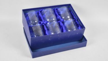 A Mid/Late 20th Century Box Set of Six Royal Doulton Crystal Tumblers with Engraved Decoration