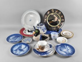 A Collection of Various Ceramics to include Blue and White Teapot (AF), Duck Egg Cruet, Coronation