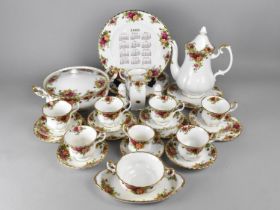 A Collection of Royal Albert Old Country Roses China to Comprise Coffee Pot, Cake Plate, Six Tea