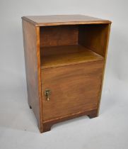 A Mid 20th Century Bedside Cabinet, 41cms Wide Plus One Other