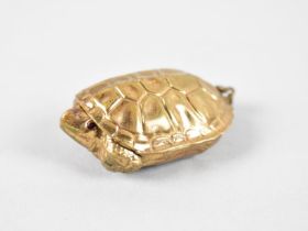 An Early 20th Century Novelty Gilded Vesta Case in the Form of a Turtle, C.1920