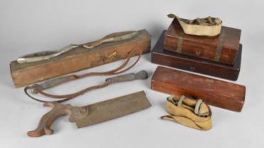 A Collection of Various 19th and 20th Century Surgeon's Field Items to Comprise Amputation Saw