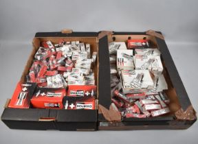 Two Boxes of Over 200 Champion Spark Plugs, All Boxed to include RNYCC, N7YCC AND S6YC