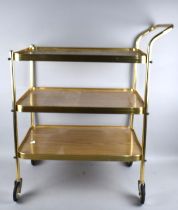 A Late 20th Century Three Tier Tray Top Trolley, 67cms Long