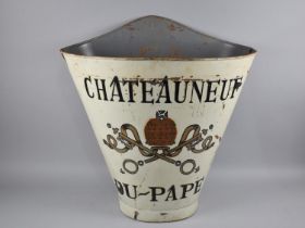 A French Painted Metal Knapsack Grape Pickers Bucket for Châteauneuf-Du-Pape