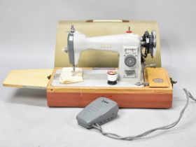 A Vintage Electric Sewing Machine by Jones with Power Lead and Foot Control, Untested