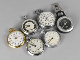 A Collection of Various Vintage Pocket Watches and Stopwatches to Include Examples by Westclox,