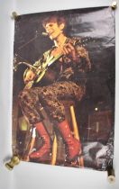 A Printed Coloured Poster, David Bowie, 1972, Condition issues