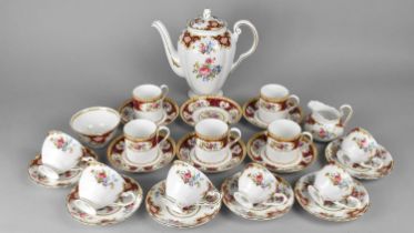 A Part Royal Albert "Lady Hamilton" Coffee Set to Comprise Five Cans, Six Saucers and a Coffee Pot