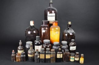 A Collection of Twenty-Five Various 19th and 20th Century Chemist's or Apothecary Bottles and