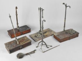 A Collection of Various Apothecary Beam Balance Scales to Include W&T Avery Examples etc Various