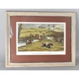 A Framed Print, Vale of Aylesbury Steeple Chase, Subject 39x25cm Frame 55x44cm