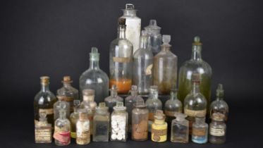 A Collection of Twenty-eight Various 19th and 20th Century Chemist's or Apothecary Bottles,