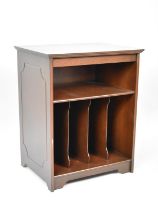 A Modern Wooden Record Cabinet, 49.5cms Wide