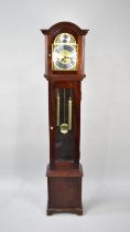 A Modern Westminster Chime Mantel Clock with Glazed Pendulum Door