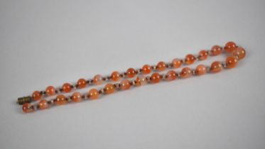 A Carnelian Bead Necklace