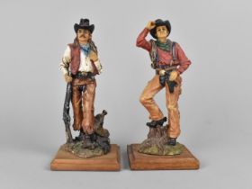 Two Shudehill Resin Figures of Cowboys, 22cms High